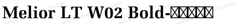 Melior LT W02 Bold字体转换
